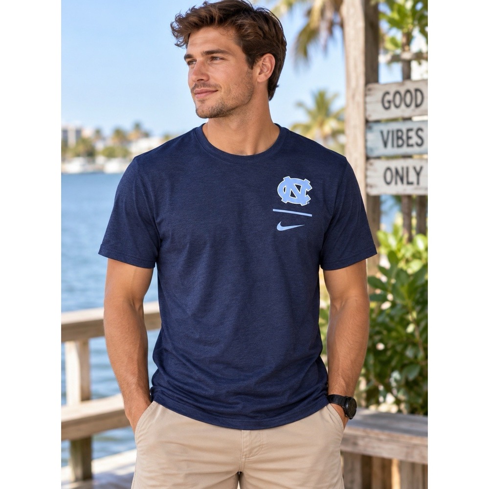 Nike UNC Tar Heels Dri-FIT T-Shirt Men's Medium Blue Athletic NCAA Nike 3762